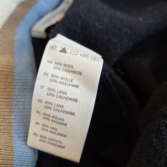 Chinit & Parker Contrast Trim Wool & Cashmere Blend Track Pant Jogger Medium - Picture 12 of 16